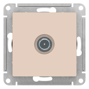 Розетка TV SE AtlasDesign оконечная 1DB, бежевая, механизм - Электрика, НВА - Выключатели и розетки - Розетки - . Магазин оборудования для автономного и резервного электропитания Ekosolar.ru в Истре