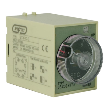 Реле времени 220V ST3PC-B (0.1-1s/10s/60s/6 min) Энергия - Электрика, НВА - Реле, автоматизация и управление - Реле времени - . Магазин оборудования для автономного и резервного электропитания Ekosolar.ru в Истре
