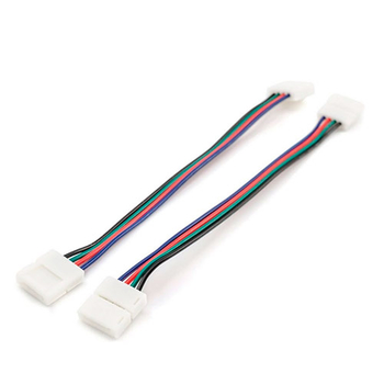 Комплект коннекторов Apeyron Electrics 09-12 (2 клипсы с проводами) для RGB-светодиодной ленты 12В IP20 10 мм - Светильники - Cветодиодные ленты - . Магазин оборудования для автономного и резервного электропитания Ekosolar.ru в Истре