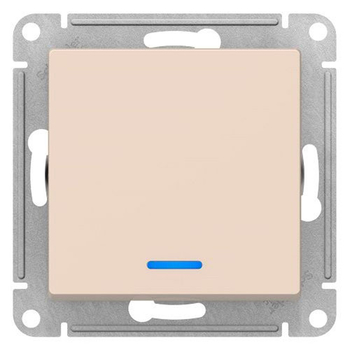 Выключатель SE AtlasDesign 1-клавишный с подсветкой, сх.1а, 10АХ, бежевый, механизм - Электрика, НВА - Выключатели и розетки - Выключатели - . Магазин оборудования для автономного и резервного электропитания Ekosolar.ru в Истре