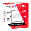 Светильник LightPhenomenON Downlight LT-TP-DL-01-18W-6500K встраиваемый квадратный 170х170 LED - Светильники - Светильники DOWNLIGHT - . Магазин оборудования для автономного и резервного электропитания Ekosolar.ru в Истре